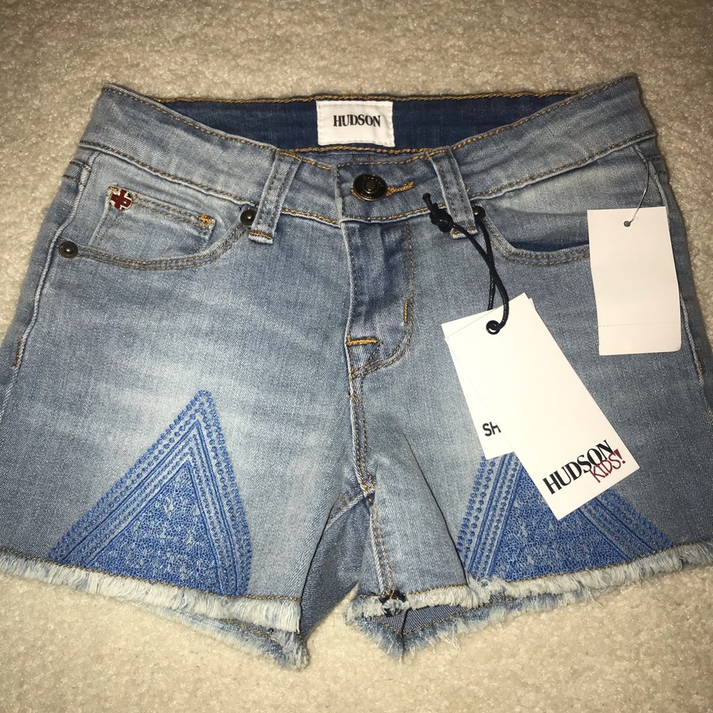 NWT Hudson girls denim cutoff shorts size 8